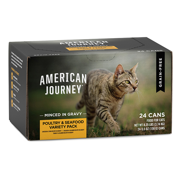 American Journey Minced Poultry in Gravy Variety Pack Grain-Free Canned Cat Food